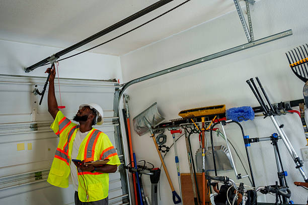Professional Garage Door Panel Replacement technician working in Woodhaven, MI
